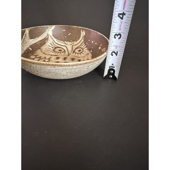 ANDERSON DESIGN MAINE MID CENTURY MODERN OWL STUDIO ART POTTERY DISH BOWL - Picture 3 of 10